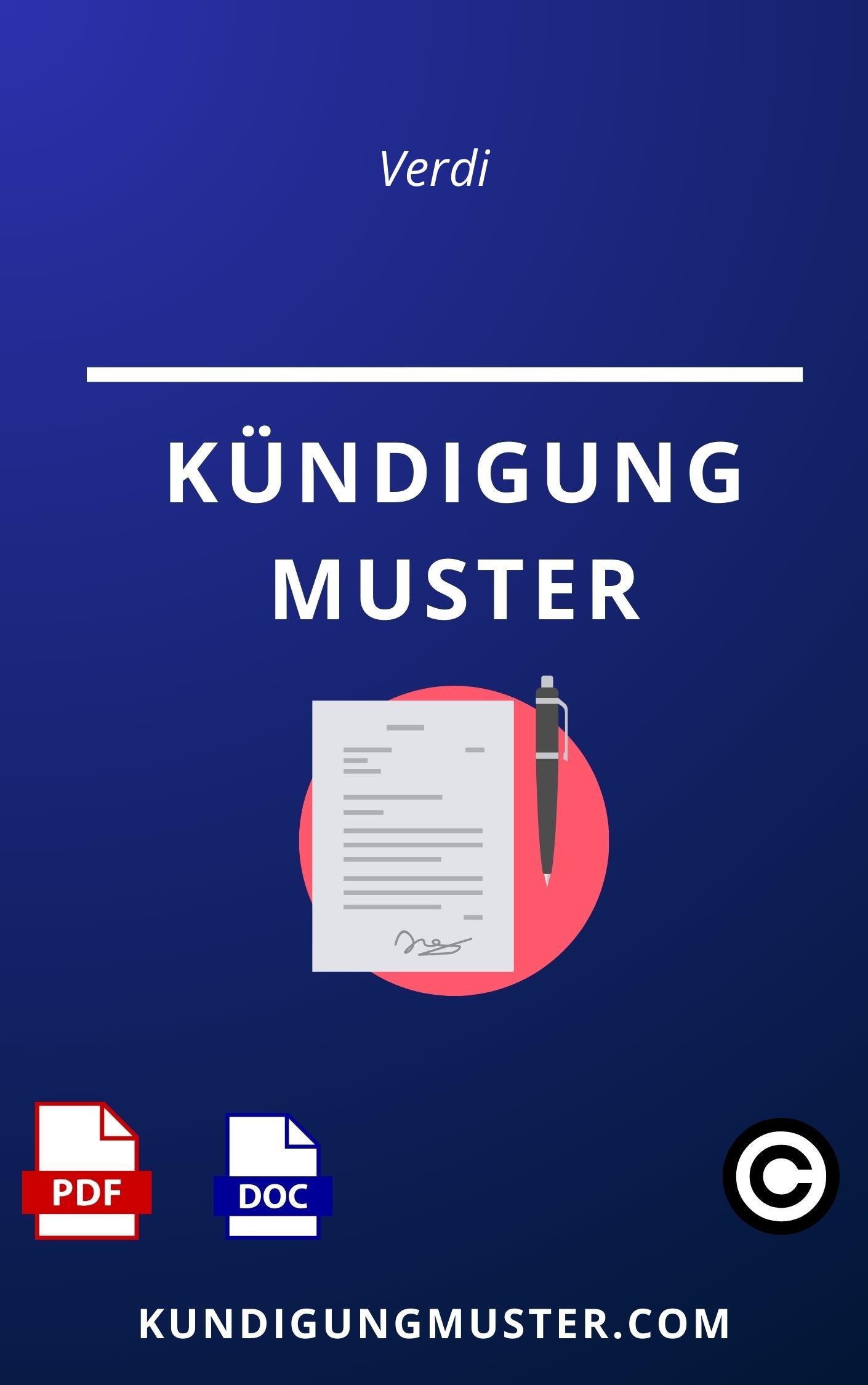 Kündigung Verdi Vorlage Muster